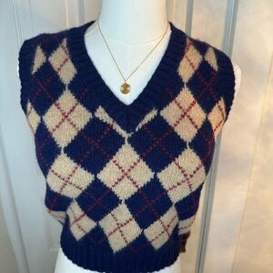 Gokeys Vintage V-Neck Sweater Vest Size 36 (US 6) Womens